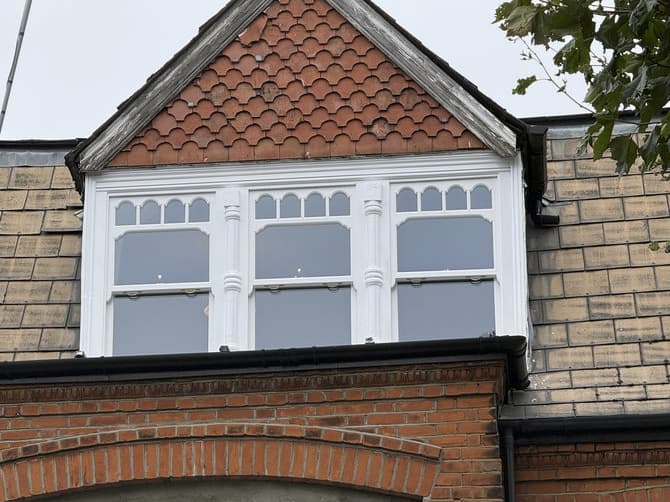Heritage sash window restoration on a Victorian period property in London